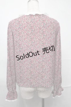 画像2: MILK / グレースブラウス  黒ｘピンク S-25-09-01-024-ML-BL-ET-ZS