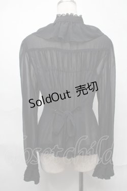 画像2: metamorphose / シフォンブラウス  黒 S-25-09-01-003-ME-BL-AS-ZS