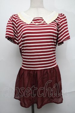 画像1: axes femme / トップス  赤ｘオフ S-25-09-01-027-AX-TO-ET-ZS