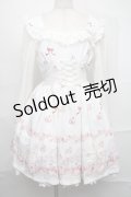 LIZ LISA / スイーツシンデレラ柄ワンピース  白 S-25-09-01-028-LO-OP-AS-ZS