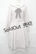 axes femme POETIQUE / ウサギ刺繍セーラーワンピース【多屋来夢コラボ】  ピンク S-25-09-01-034-AX-OP-HR-ZS