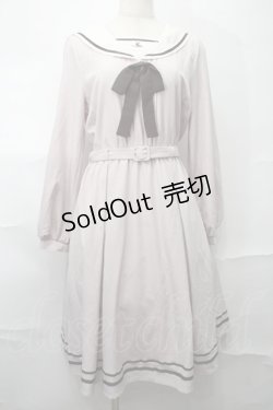画像1: axes femme POETIQUE / ウサギ刺繍セーラーワンピース【多屋来夢コラボ】  ピンク S-25-09-01-034-AX-OP-HR-ZS