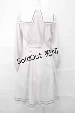 画像2: axes femme POETIQUE / ウサギ刺繍セーラーワンピース【多屋来夢コラボ】  ピンク S-25-09-01-034-AX-OP-HR-ZS