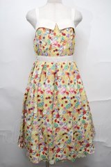 axes femme POETIQUE / フルーツパンチキャミワンピース  イエロー S-25-09-01-035-AX-OP-HR-ZS