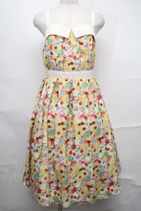 axes femme POETIQUE / フルーツパンチキャミワンピース  イエロー S-25-09-01-035-AX-OP-HR-ZS