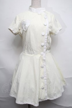 画像1: LOLITA / ナース風ワンピース  イエロー S-25-09-01-037-LO-OP-HR-ZS