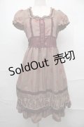 axes femme / 刺繍チェックワンピース  ブラウン S-25-09-01-039-AX-OP-HR-ZS