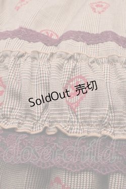 画像3: axes femme / 刺繍チェックワンピース  ブラウン S-25-09-01-039-AX-OP-HR-ZS