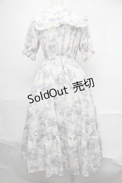 画像2: m petit by misako / トワルドジュイワンピース  ブルー S-25-09-02-042-LO-OP-HR-ZS