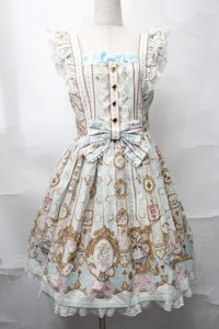 Angelic Pretty / Alice in WonderLandジャンパースカート  サックス S-25-09-02-051-AP-OP-AS-ZS