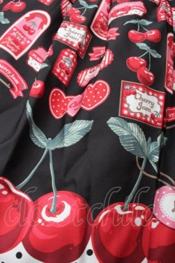 画像3: Angelic Pretty / Cherry Jam Labelジャンパースカート  黒 S-25-09-02-053-AP-OP-HR-ZS