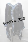 Qutie Frash / 着物袖チュニック  ブルー S-25-09-02-057-QU-TO-HR-ZS
