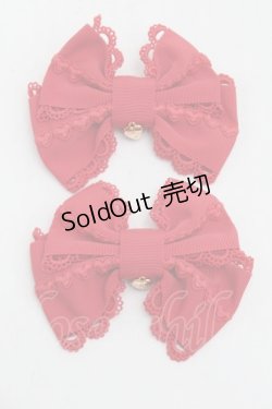 画像1: Angelic Pretty / ハートリボンクリップSet  赤 S-25-09-02-021-AP-AC-HR-ZS