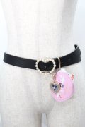 m petit by misako / サンリオキャラクターズコラボ AMハートバックルベルト  黒 S-25-09-02-030-LO-ZA-AS-ZS