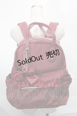 画像1: m petit by misako / AMリボンチャームツキリュックサック  赤 S-25-09-02-033-LO-BG-AS-ZS