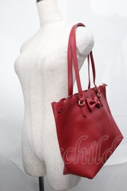 画像2: m petit by misako / AMスカラップトートバッグ  赤 S-25-09-02-039-LO-BG-AS-ZS