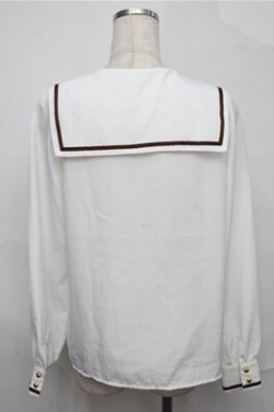 画像2: Amavel / セーラー襟ブラウス  白 S-25-09-03-034-CA-BL-AS-ZS