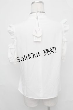 画像2: Ank Rouge / レース切り替えブラウス  白ｘ黒 S-25-09-03-036-CA-BL-AS-ZS
