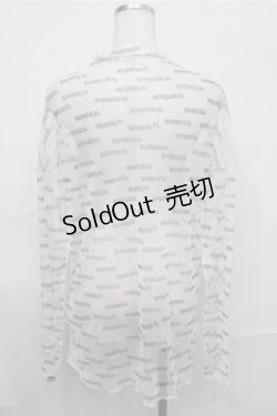 画像2: RNA / メッシュカットソー  白ｘ黒 S-25-09-03-037-PU-TO-HR-ZS