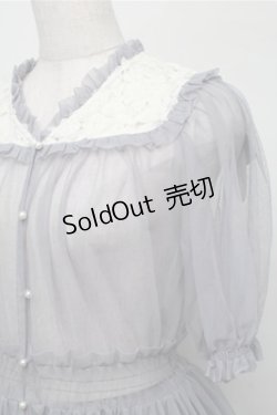 画像3: an another angelus / レースヨークチュールガウンワンピース  グレー S-25-09-03-046-CA-OP-HR-ZT0921G