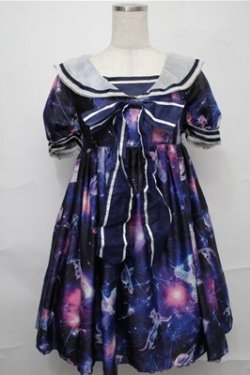 画像1: Angelic Pretty / Dreamy Planetariumワンピース  紺 S-25-09-03-055-AP-OP-HR-ZS