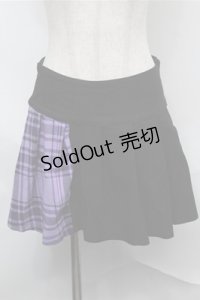 KILL STAR / チェックスカート  紫ｘ黒 S-25-09-03-063-SL-SK-AS-ZS