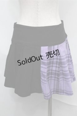 画像2: KILL STAR / チェックスカート  紫ｘ黒 S-25-09-03-063-SL-SK-AS-ZS