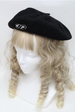画像1: Candy Stripper / ベレー帽  黒 S-25-09-03-009-PU-AC-AS-ZS