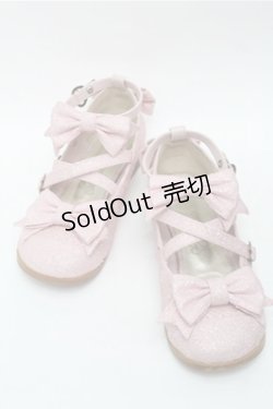 画像1: metamorphose / トリプルリボンクロスストラップシューズ L ピンク S-25-09-03-010-ME-SH-HR-ZS