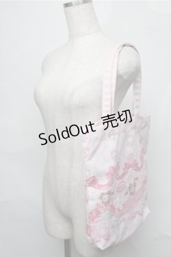 画像3: BABY,THE STARS SHINE BRIGHT / くみゃちゃんのRibbon Ribbon C’est Bon Belle Journee柄トートBag  ピンク S-25-09-03-013-BA-BG-HR-ZS