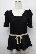 axes femme / トップス  黒 S-25-09-03-022-AX-TO-AS-ZS