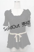 axes femme / トップス  黒 S-25-09-03-022-AX-TO-AS-ZS