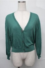 画像1: 【SALE】F&A / マーガレット釦UVカットニットカーディガン  グリーン S-25-09-03-025-LO-TO-HR-ZT143 (1)