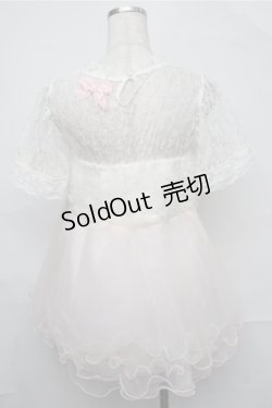 画像2: Swankiss / チュール切替ワンピース  白ｘピンク S-25-09-03-030-CA-OP-HR-ZS