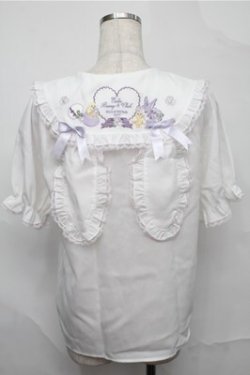画像2: Amavel / Bunny＆Chick Festival ブラウス  白ｘ紫 S-25-09-03-033-CA-BL-HR-ZS