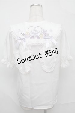 画像2: Amavel / Bunny＆Chick Festival ブラウス  白ｘ紫 S-25-09-03-033-CA-BL-HR-ZS
