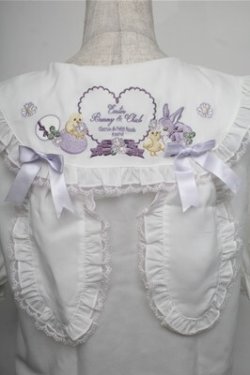 画像5: Amavel / Bunny＆Chick Festival ブラウス  白ｘ紫 S-25-09-03-033-CA-BL-HR-ZS