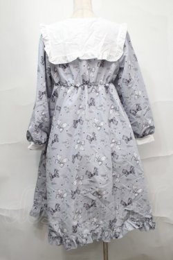 画像2: Lovely Tency / 眞白ありすコラボ/リボンプリントワンピース LL サックス S-25-09-04-045-LO-OP-AS-ZS