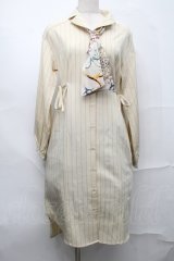 axes femme / スカーフ付シャツワンピ  オフ S-25-09-04-047-AX-OP-AS-ZS