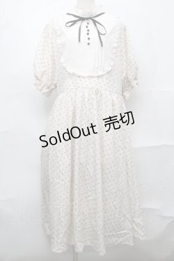 画像1: m petit by misako / 梨地水玉切り替えワンピース 4L オフｘ黒 S-25-09-04-048-LO-OP-AS-ZS