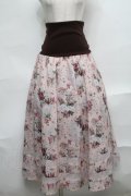 axes femme / 花柄ロング2WAYスカート  ピンクｘブラウン S-25-09-04-053-AX-SK-AS-ZS