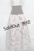 axes femme / 花柄ロング2WAYスカート  ピンクｘブラウン S-25-09-04-053-AX-SK-AS-ZS