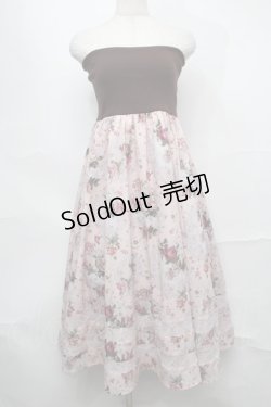 画像3: axes femme / 花柄ロング2WAYスカート  ピンクｘブラウン S-25-09-04-053-AX-SK-AS-ZS