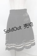 axes femme / サイドベルトプリーツスカート  黒 S-25-09-04-054-AX-SK-AS-ZS
