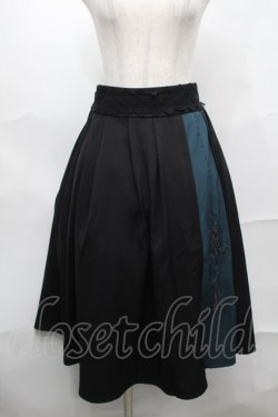 画像1: axes femme / チャイナ風刺繍スカート  グリーン S-25-09-04-055-AX-SK-AS-ZS