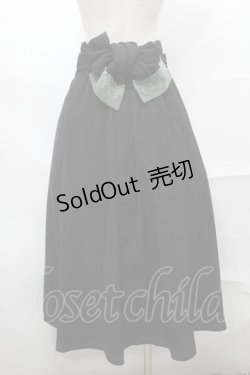 画像2: axes femme POETIQUE / 袖デザインラップ風スカート  黒 S-25-09-04-056-AX-SK-AS-ZS