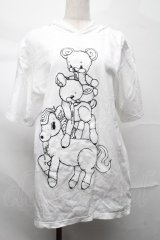 monomania / よだれベアプルオーバー  白 S-25-09-04-010-PU-TO-HR-ZT066