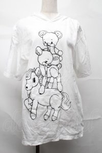 monomania / よだれベアプルオーバー  白 S-25-09-04-010-PU-TO-HR-ZT066