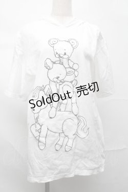 画像1: 【SALE】monomania / よだれベアプルオーバー  白 S-25-09-04-010-PU-TO-HR-ZT066