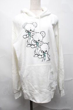 画像1: monomania / yodarebearフードプルオーバー  白 S-25-09-04-011-PU-TO-HR-ZS